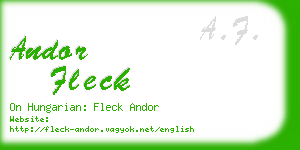 andor fleck business card